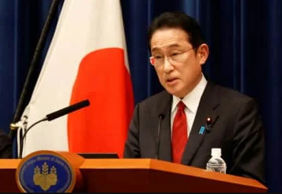 Japan's Prime Minister Fumio Kishida speaks during a news conference at the Prime Minister's official residence, in Tokyo, Japan April 8, 2022. Rodrigo Reyes Marin/Pool via REUTERS