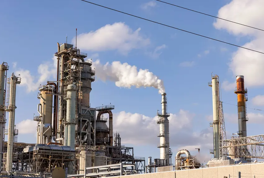 A petrochemical site in Corpus Christi. The state is opening up land along the Gulf coast to drill wells that could store carbon dioxide from industrial pollution.